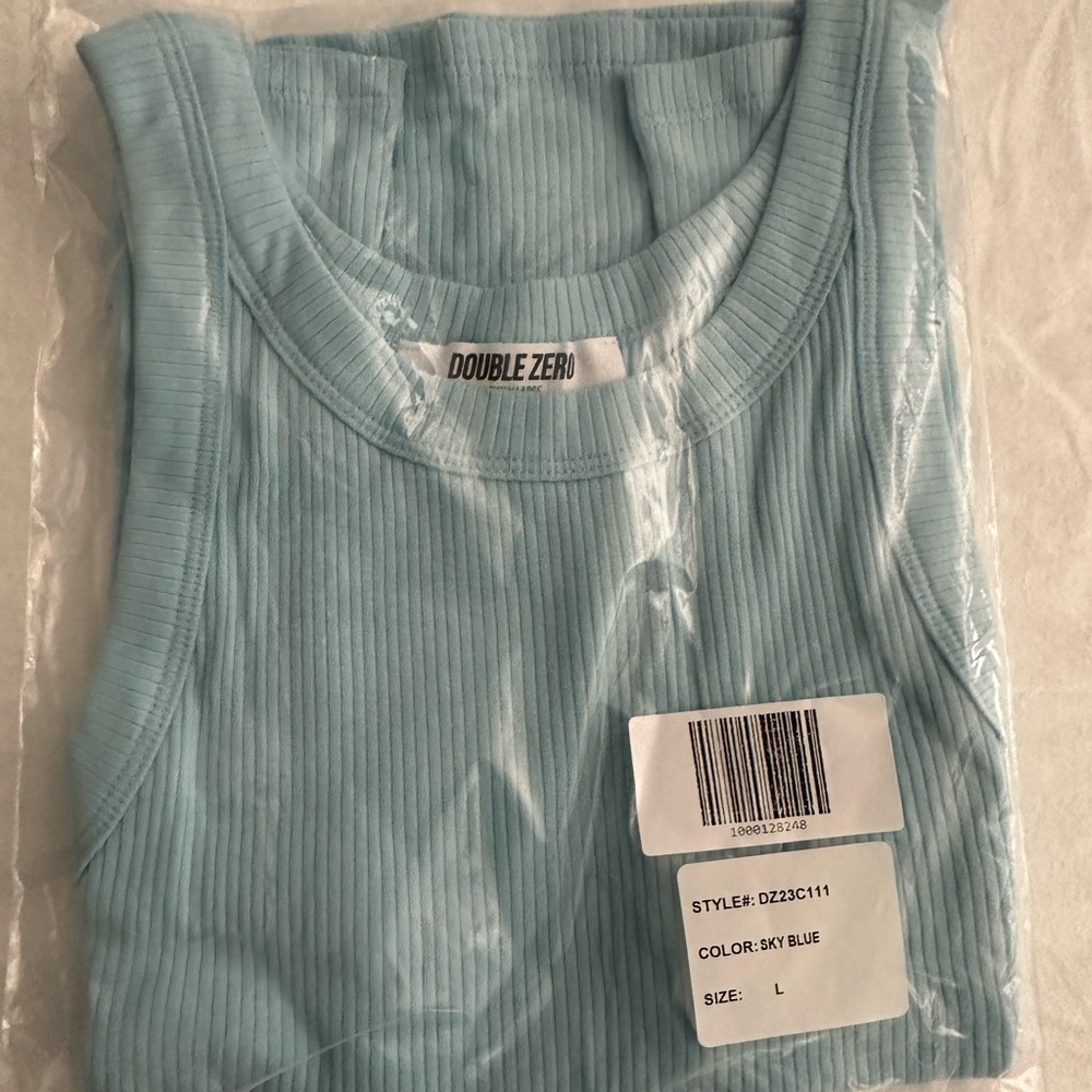 Blue tank - cropped - brand new in package